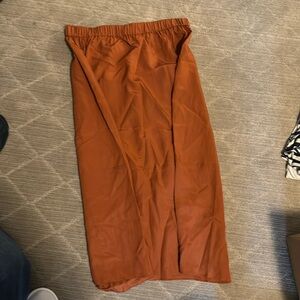 Orange skirt nylon and tencel